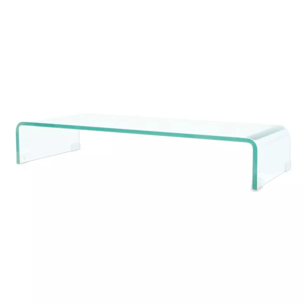 Soporte para TV/Elevador monitor cristal blanco 90x30x13 cm