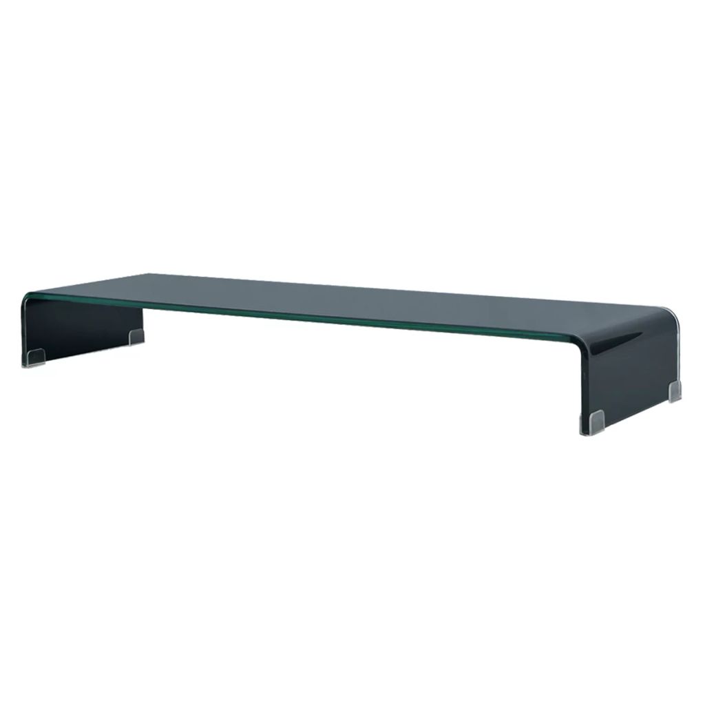 Soporte para TV/Elevador monitor cristal negro 100x30x13 cm